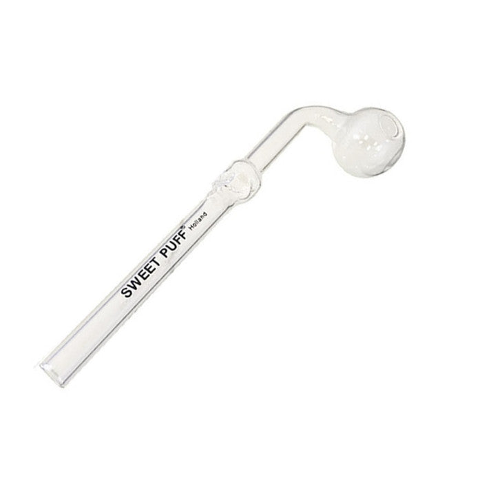 Clear Skull Sweet Puff Glass Pipe 13cm
