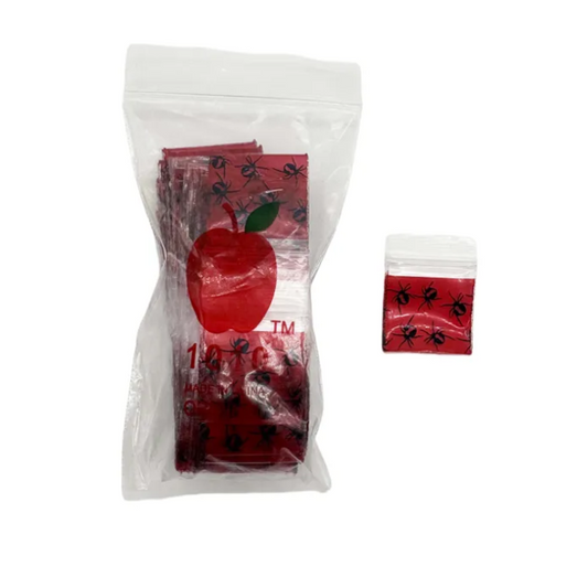 1010 Redback Spider Apple Bags 100 Pack 25x25mm