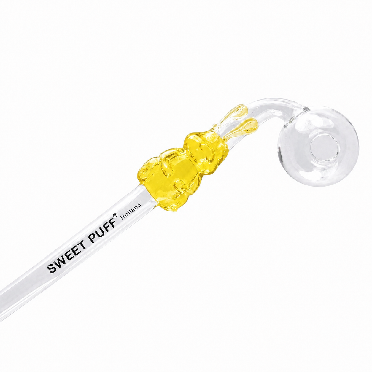 Bunny Sweet Puff Glass Pipe 14cm Yellow