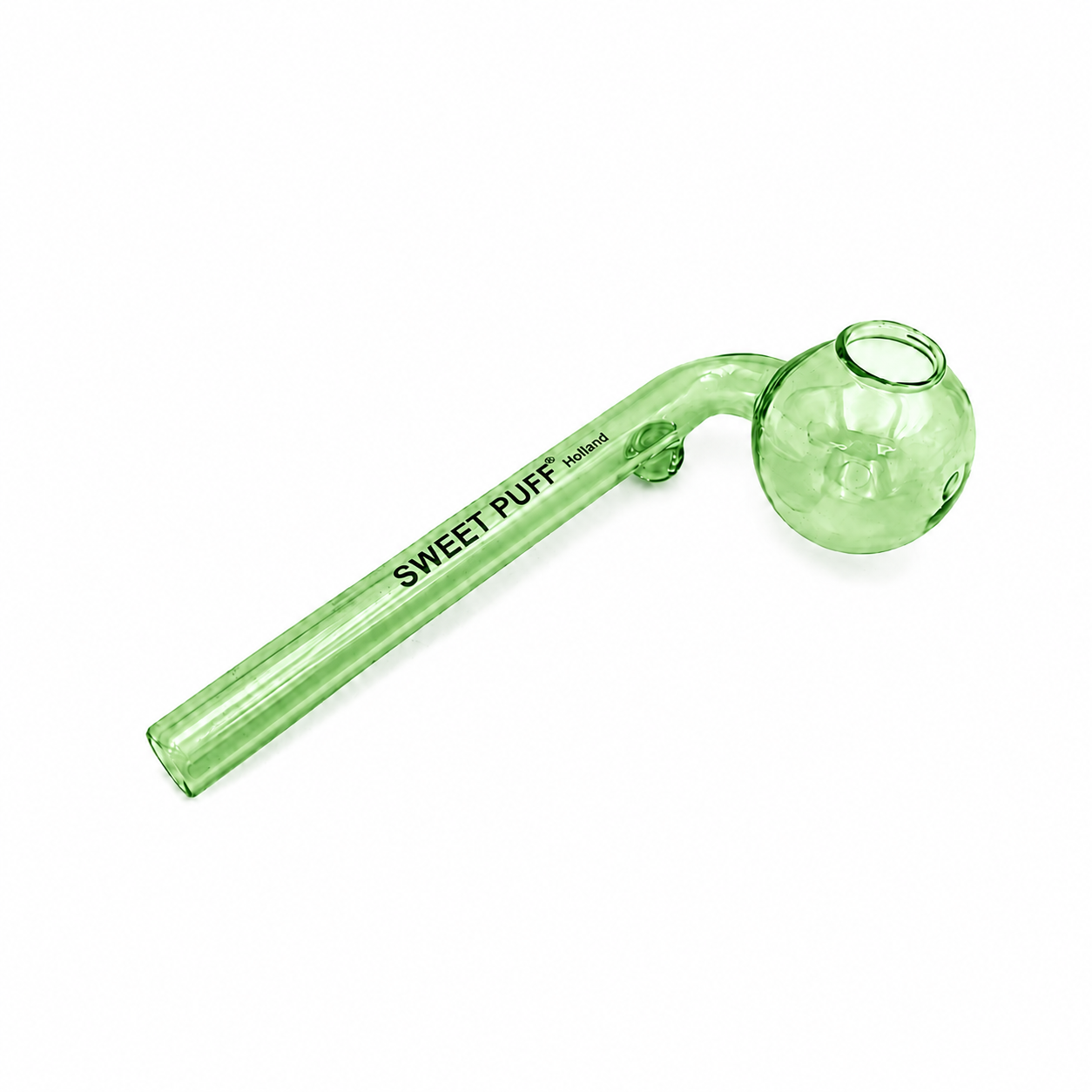 Full Colour Sweet Puff Glass Pipe 12cm Green