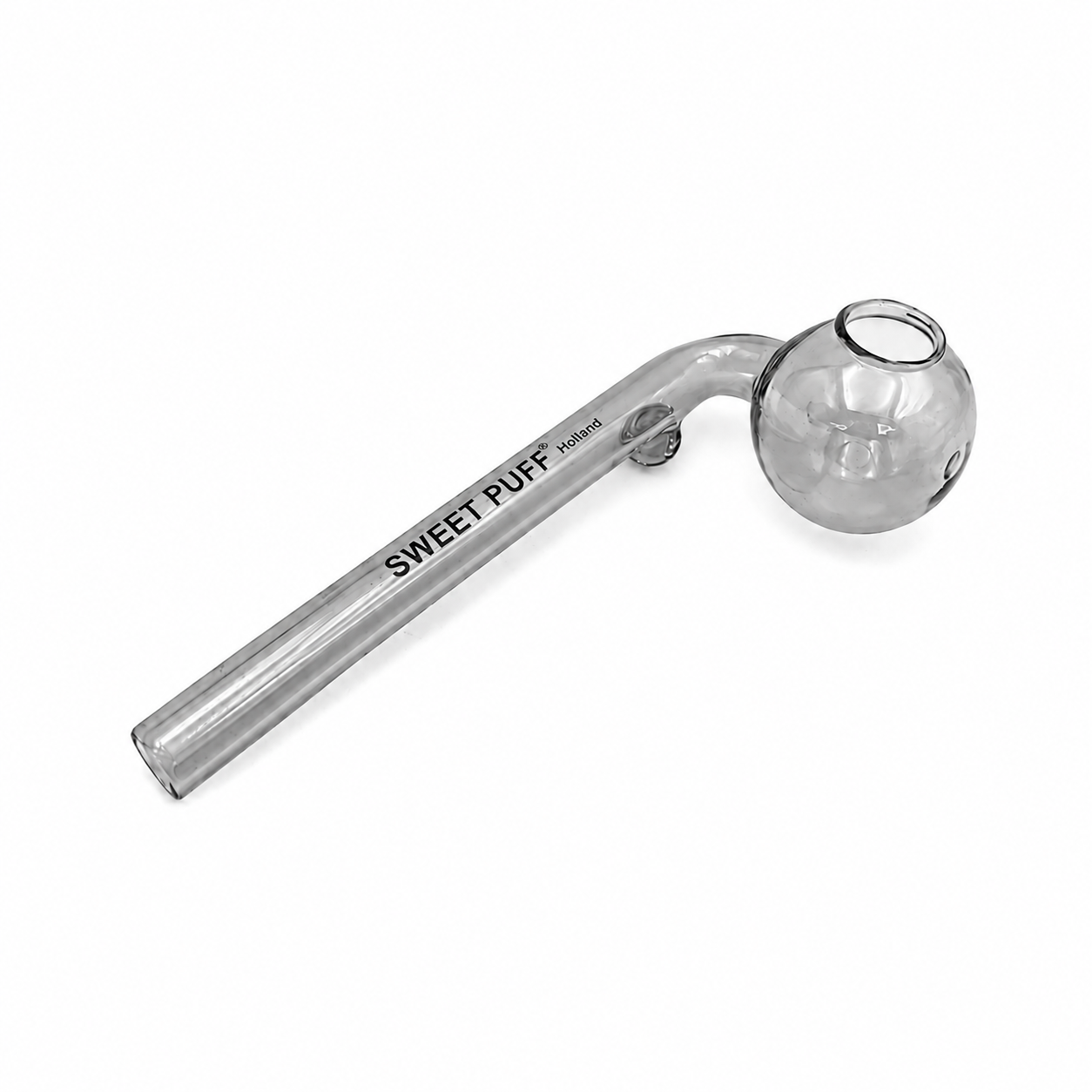 Full Colour Sweet Puff Glass Pipe 12cm Grey