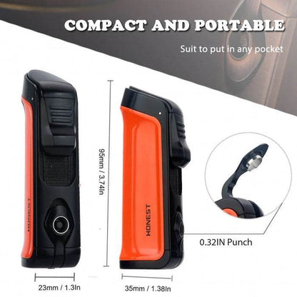 Honest Refillable Triple Jet Torch Lighter