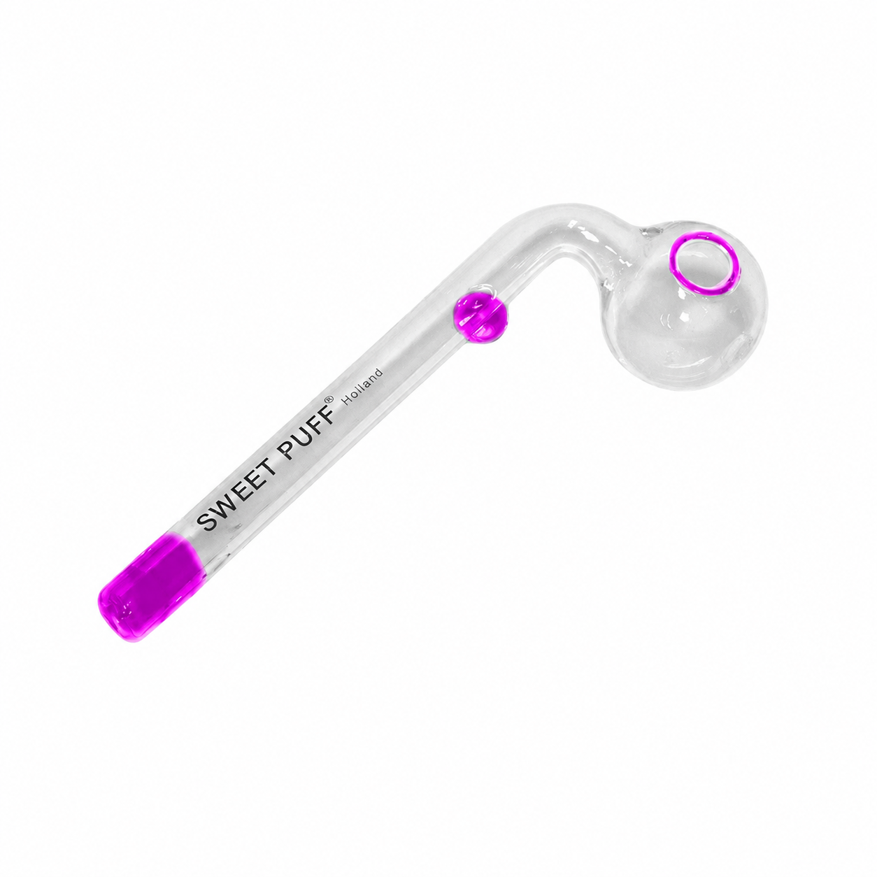 Sweet Puff Glass Pipe 12cm Pink