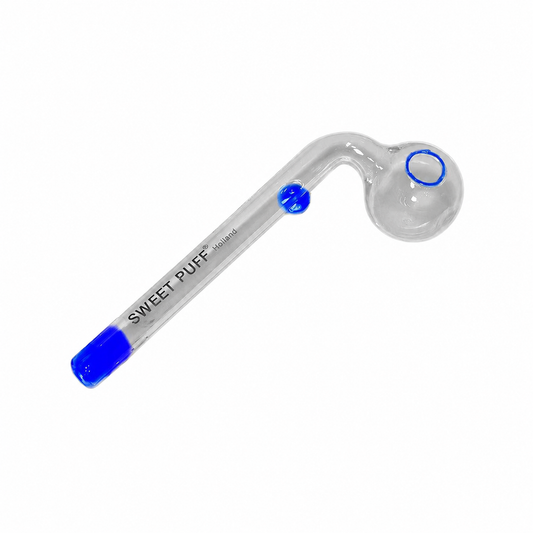 Sweet Puff Glass Pipe 12cm Blue