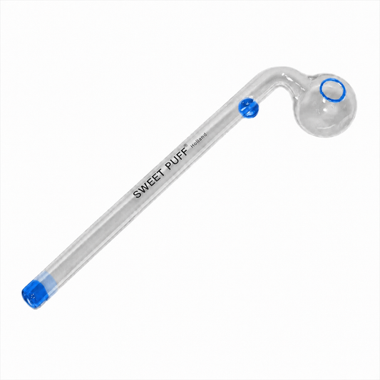 Sweet Puff Glass Pipe 16cm Blue