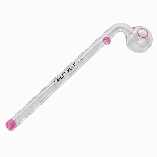 Sweet Puff Glass Pipe 16cm Pink