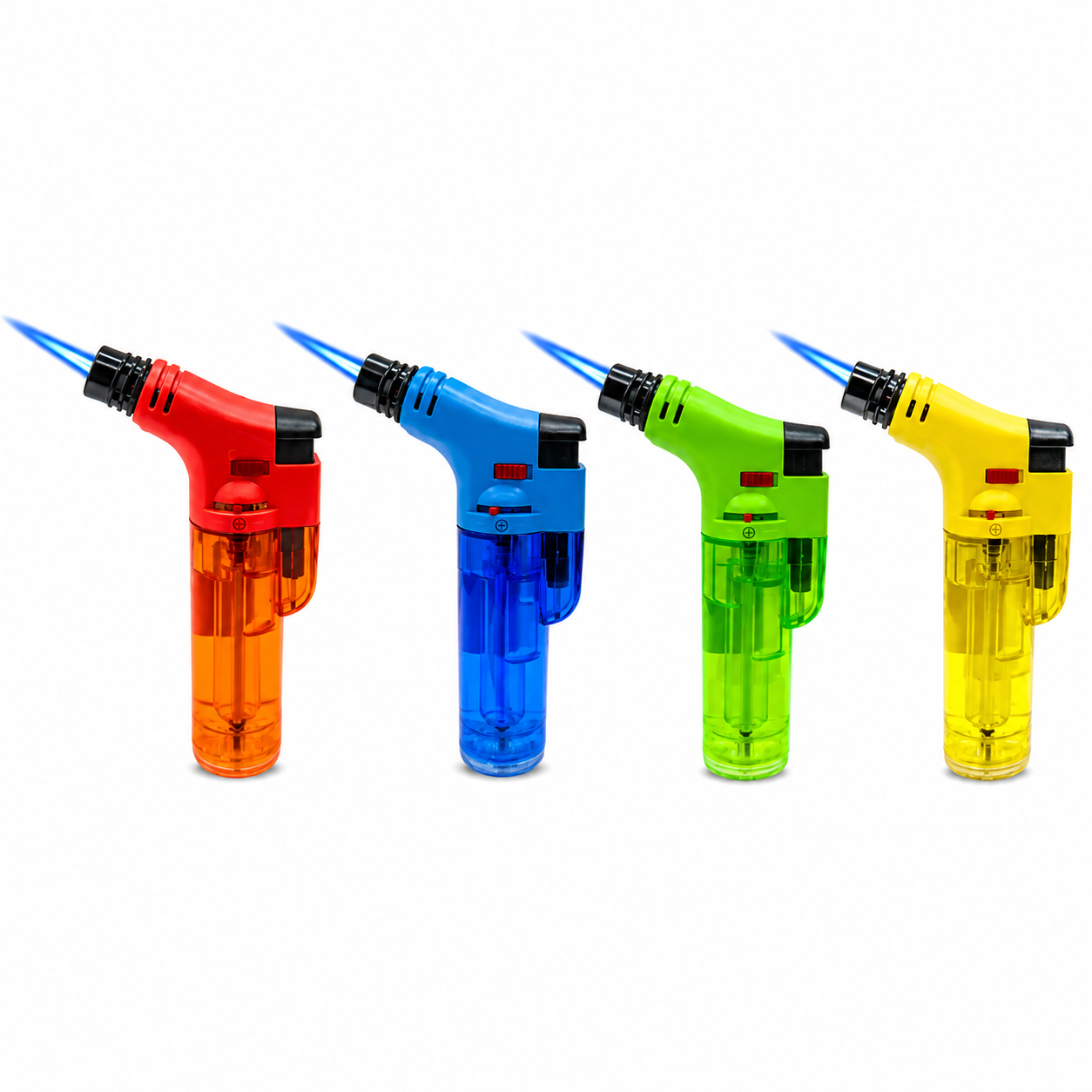 Transparent Stand Up Blowtorch Jet Lighters