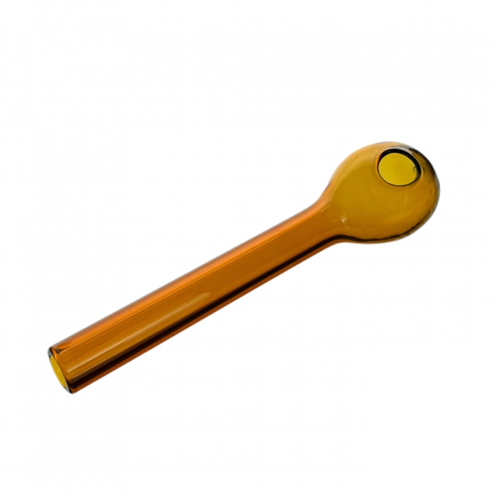 Straight Glass Pipe 11cm Amber