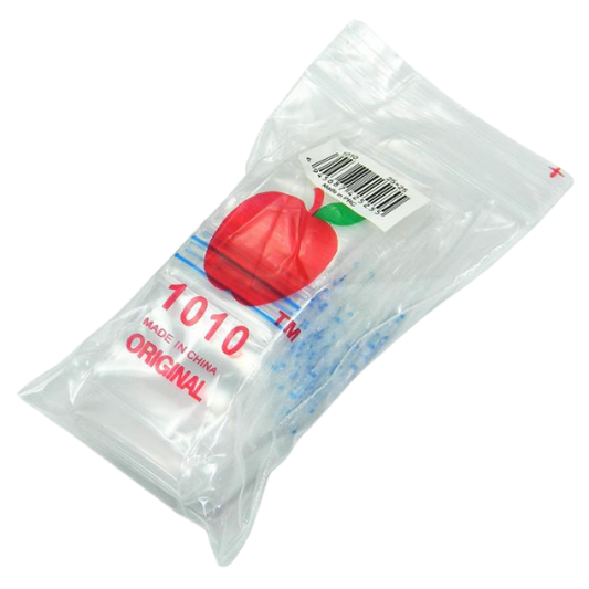 100 Apple1010 Resealable Plastic Bags Clear 25x25mm