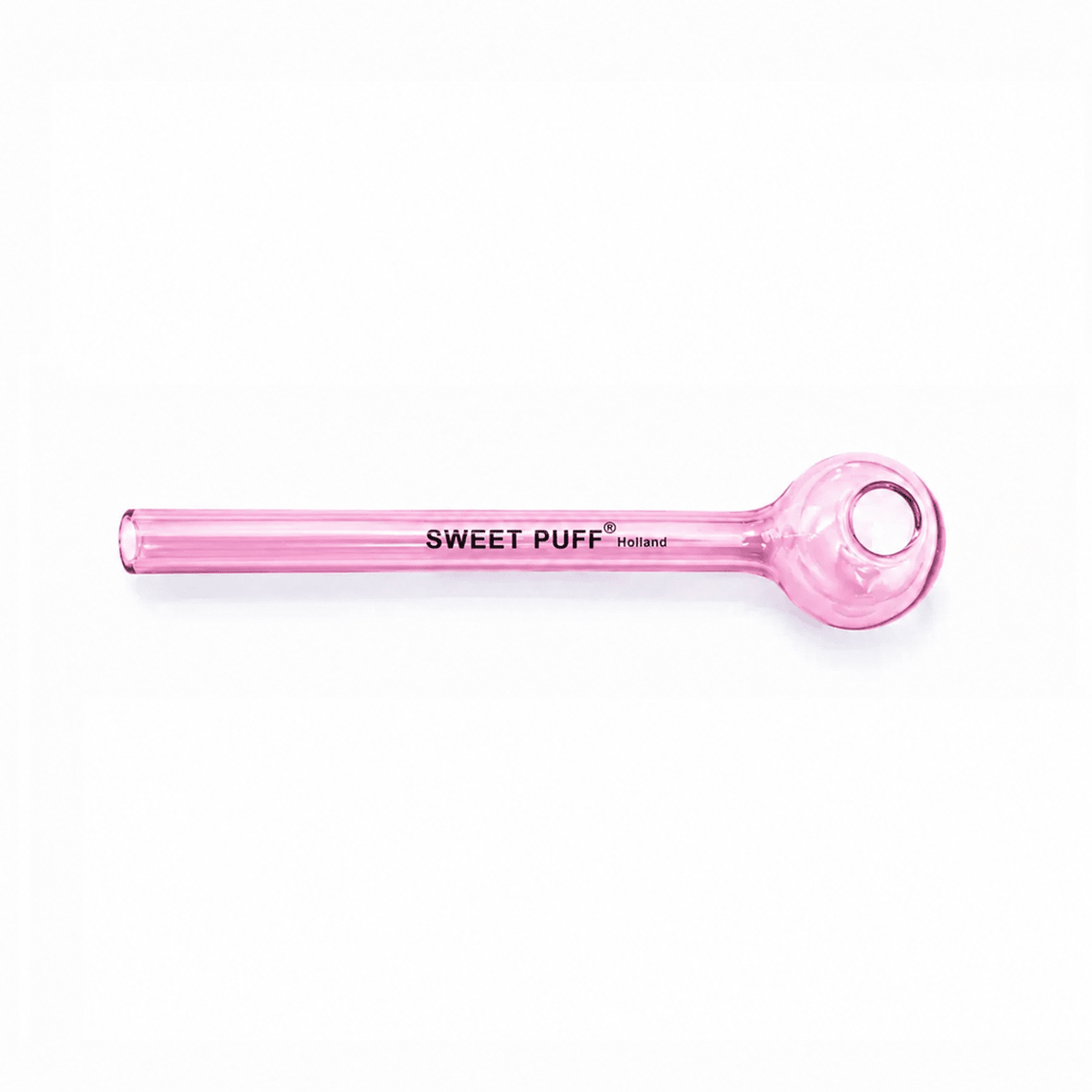 Full Colour Straight Sweet Puff Glass Pipe 14cm Pink