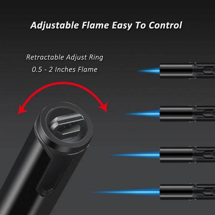 Honest Slim Jet Torch Lighter Refillable Butane 16cm