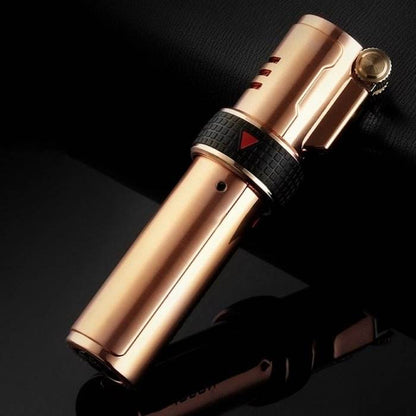 Jobon Butane Triple Flame Flint Jet Lighter Gold