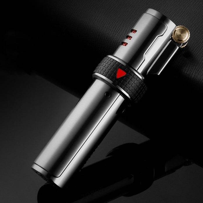 Jobon Butane Triple Flame Flint Jet Lighter Grey