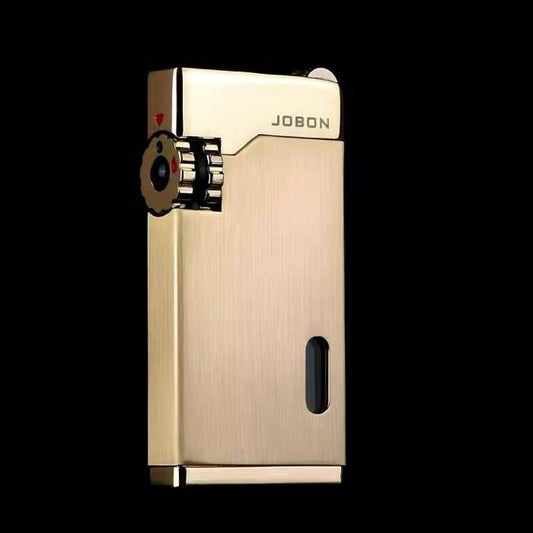 Jobon Double Flame Metal Butane Gas Jet Lighter Gold