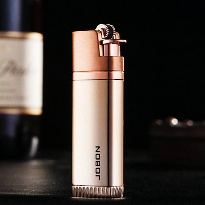 Jobon Flint Lit Twin Flame Jet Lighter Gold