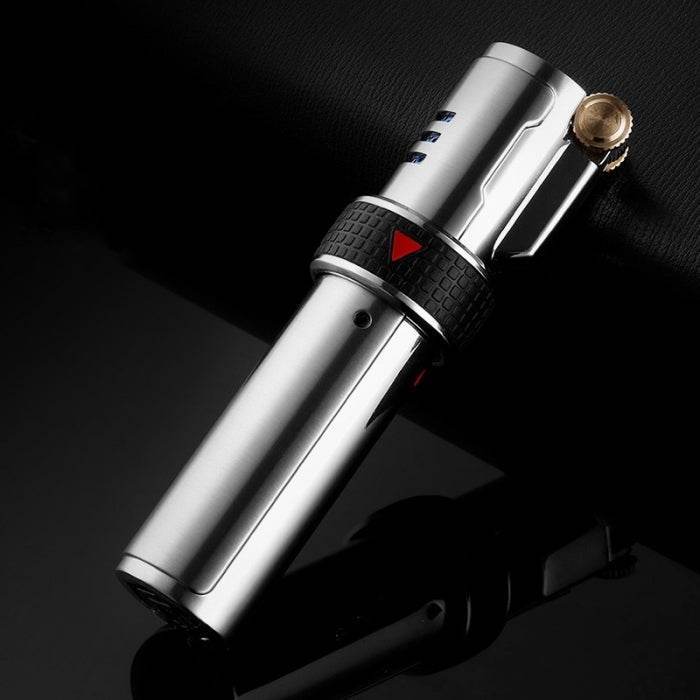 Jobon Butane Triple Flame Flint Jet Lighter Silver