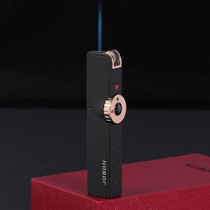 JOBON Matte Black Flint Lit Slim Jet Lighter