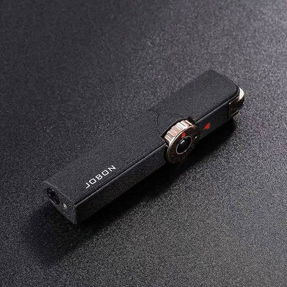 JOBON Matte Black Flint Lit Slim Jet Lighter