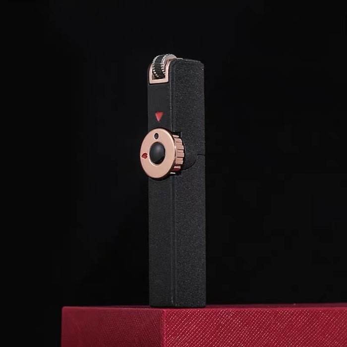 JOBON Matte Black Flint Lit Slim Jet Lighter