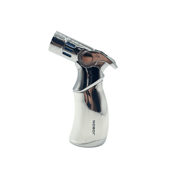 Jobon Quad Jet Flame Lighter 11cm Silver