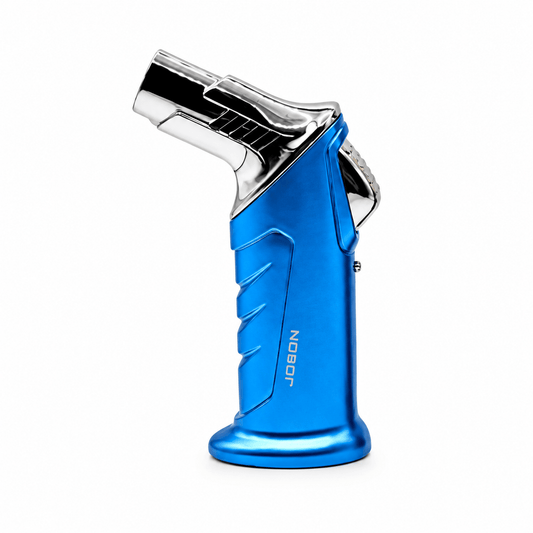 Jobon Standing Single Jet Flame Lighter 11cm Blue