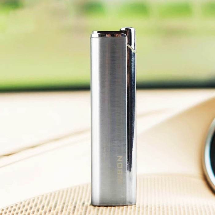 JOBON Windproof Hidden Jet Flame Lighter Silver