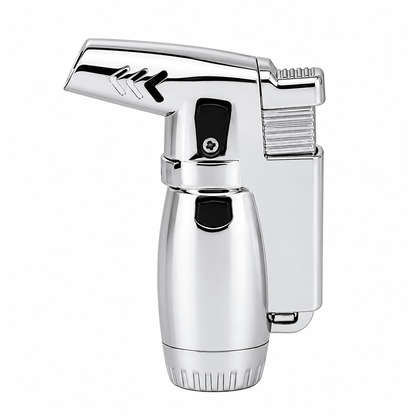 Metal Jet Lighter 7cm Silver