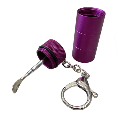 Metal Key Chain Jar Purple