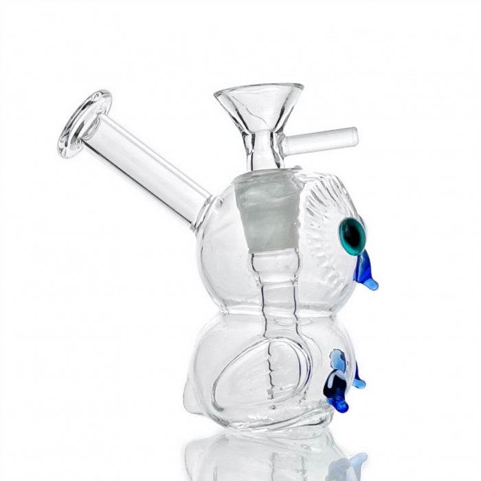 Owl Dual Usage Glass Bubbler Water Pipe 12cm