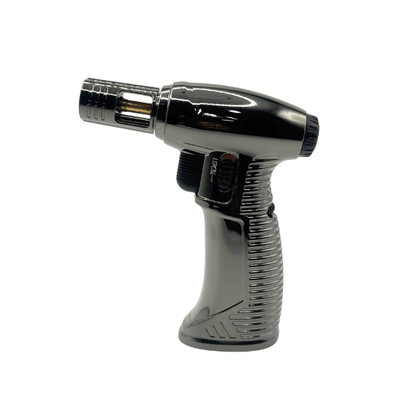 Single Jet Flame Standing Torch Lighter Silver