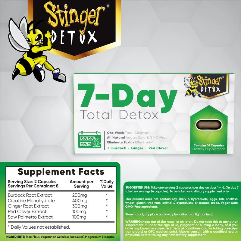 Stinger 7-Day Tablets Total Detox Permanent Cleanser