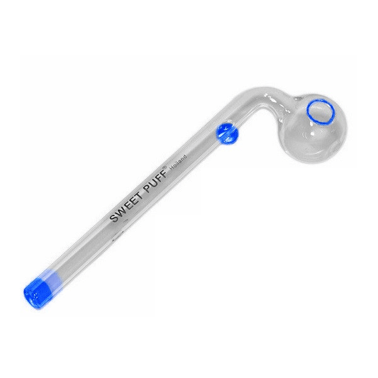 Sweet Puff Glass Pipe 14cm Blue
