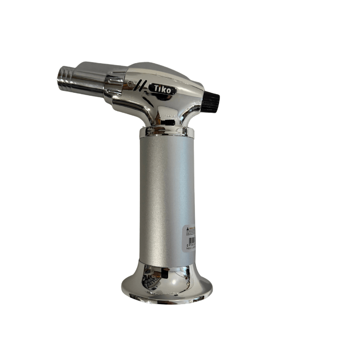 Tiko Standing Metal Jet Lighter 13cm Silver Silver