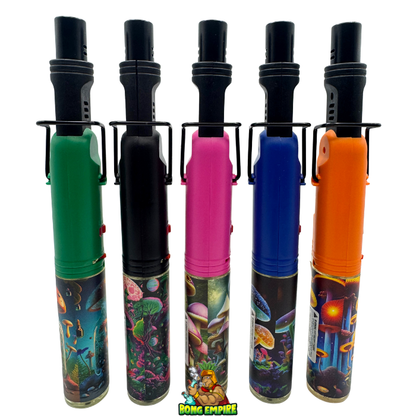 Mushroom Blowtorch with Rotating Head & Built-In Stand – Refillable Torch Flame