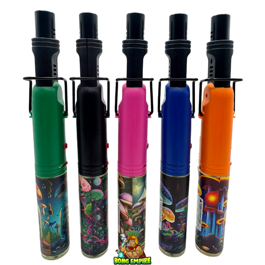 Mushroom Blowtorch with Rotating Head & Built-In Stand – Refillable Torch Flame