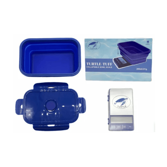 Turtle Tuff Collapsable Bowl Scales 0.01/200g Digital Scales Blue