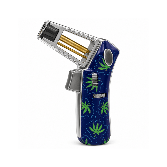 Zengaz Jet Torch Lighter 16.5cm Blue Leaves
